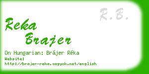 reka brajer business card
