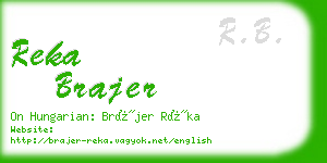 reka brajer business card